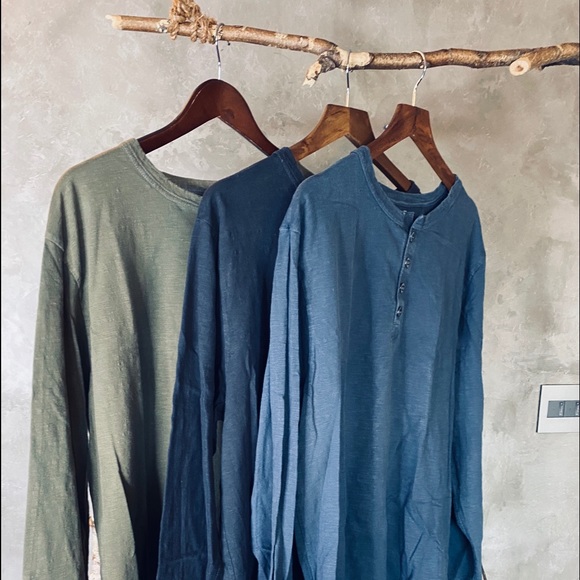 Gap Tee shirts long sleeve green black gray bundle - Picture 2 of 8